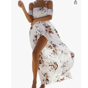 Flirty white floral dress